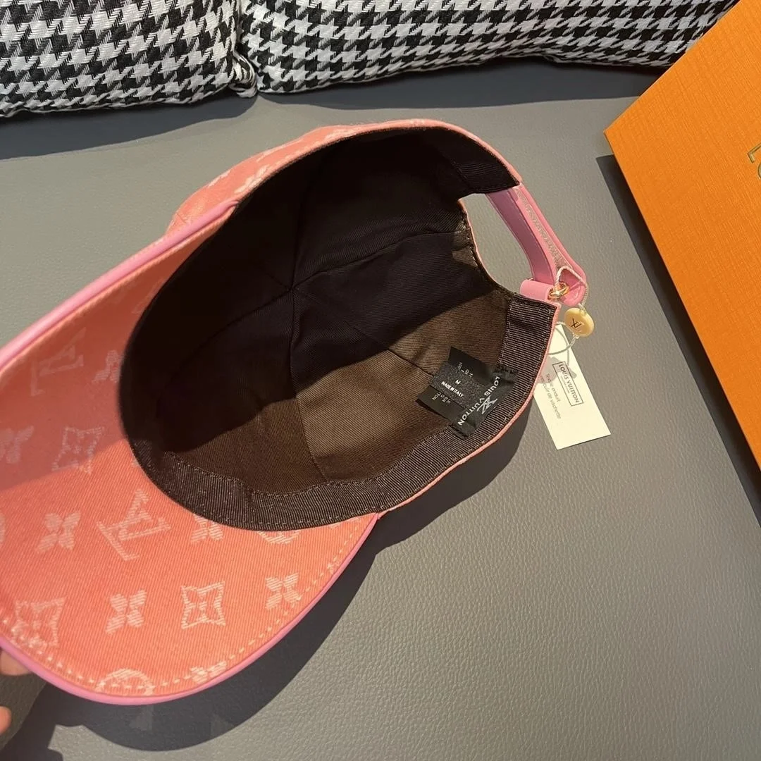 루이비통 풀 자카드 핑크 베이스볼 캡