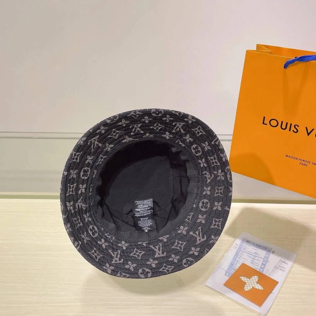 루이비통 모노그램 자카드 블랙 데님 버킷 햇