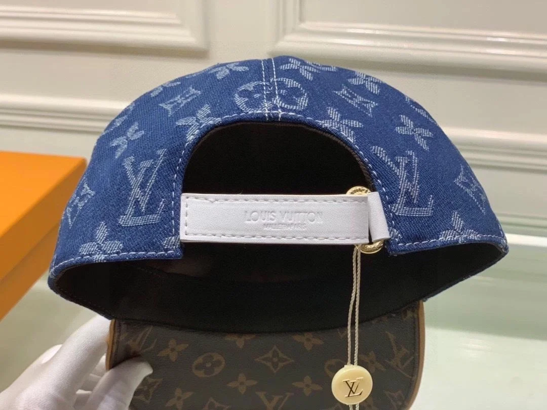 루이비통 모노그램 자카드 레더 네이비 베이스볼 캡