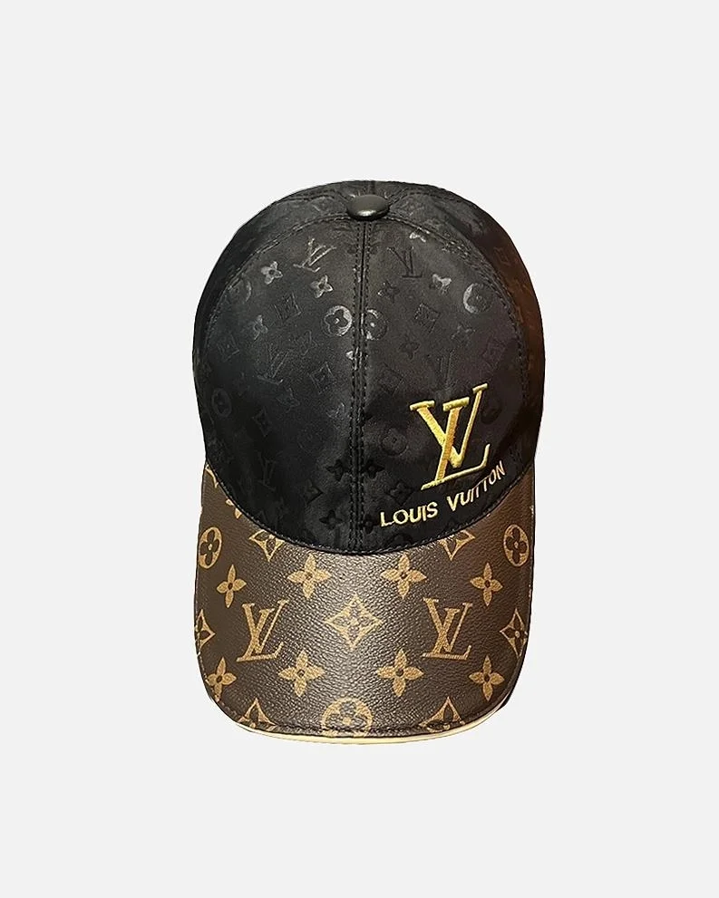 루이비통 LV 로고 자수 블랙 베이스볼 캡