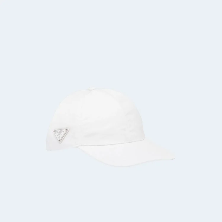 프라다 리나일론 화이트 베이스볼 캡