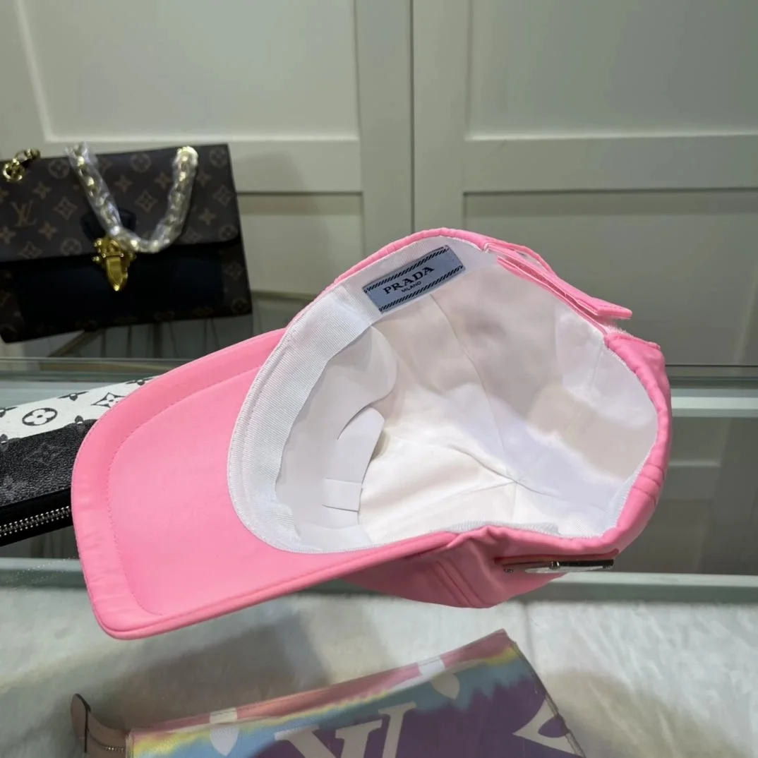 프라다 리나일론 핑크 베이스볼 캡