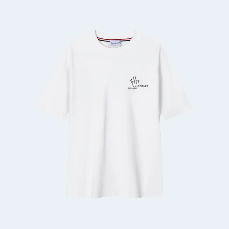 몽클레어 테니스 로고 패치 티셔츠 화이트