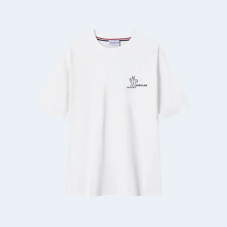 몽클레어 테니스 로고 패치 티셔츠 화이트