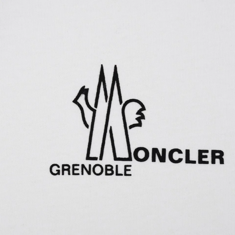 몽클레어 테니스 로고 패치 티셔츠 화이트