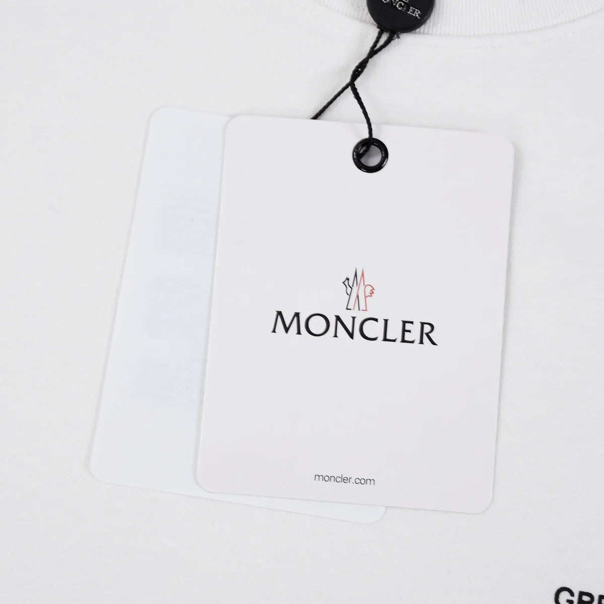 몽클레어 테니스 로고 패치 티셔츠 화이트