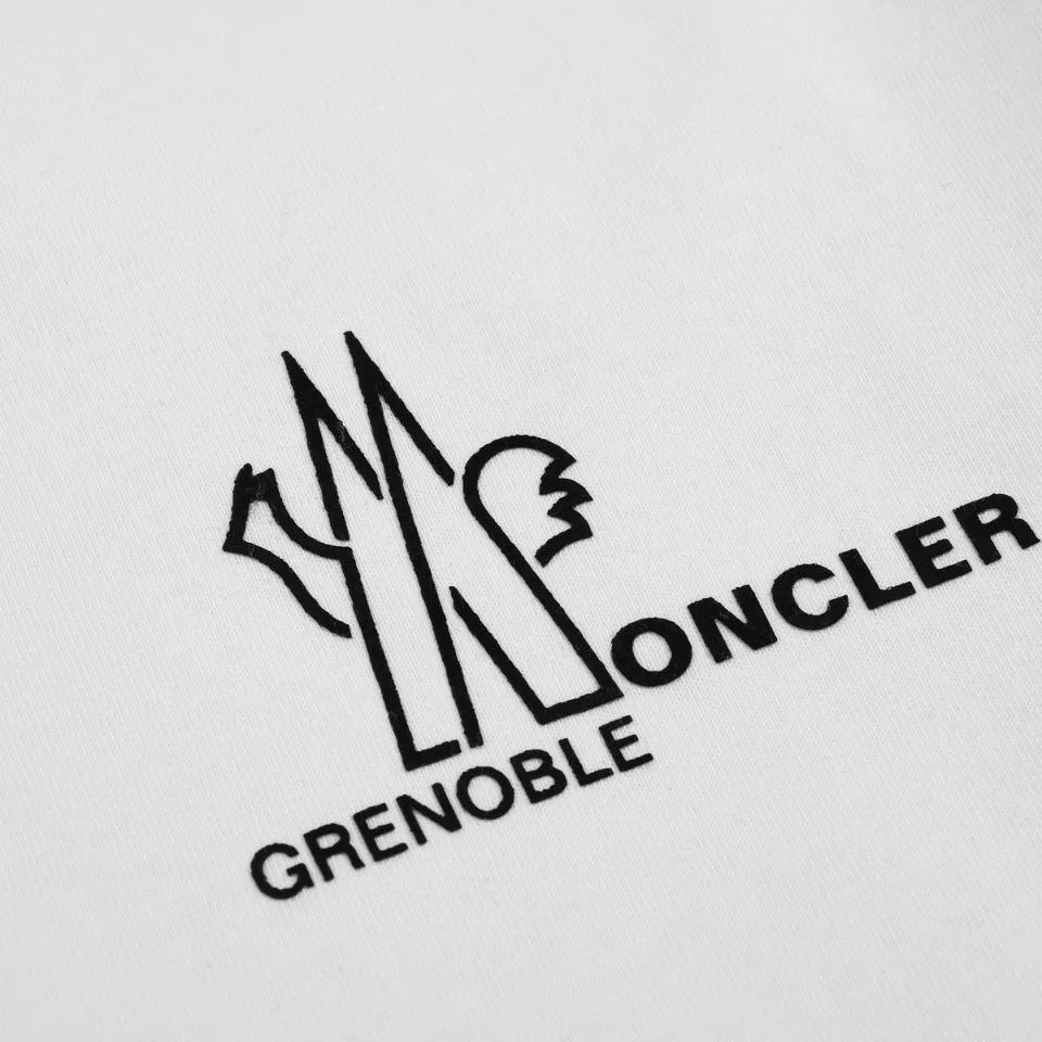 몽클레어 테니스 로고 패치 티셔츠 화이트