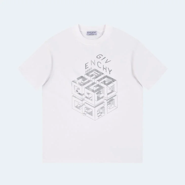 지방시 큐브 겟 화이트 티셔츠