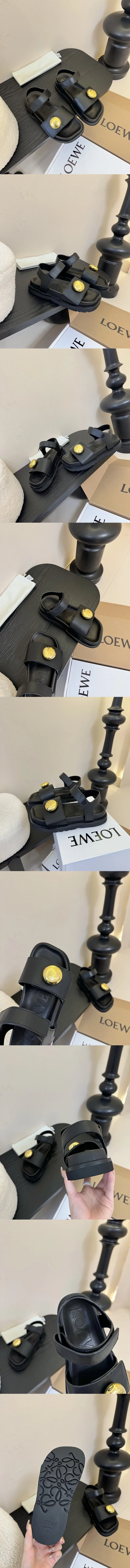 로에베 페블 퍼스벳 샌들 소프트 카프스킨 L815465XB7