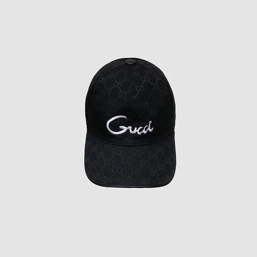 구찌 GG 자카드 로고 블랙 베이스볼 캡