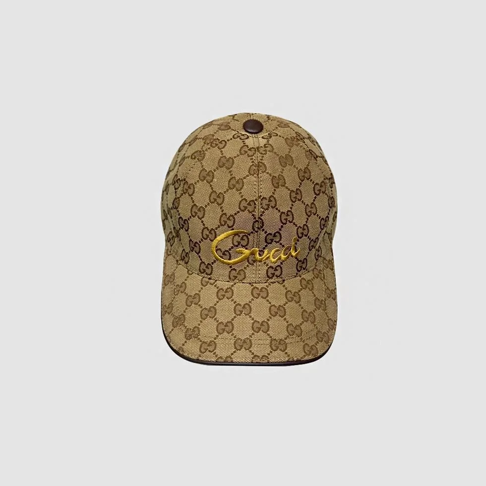 구찌 GG 자카드 로고 베이지 베이스볼 캡