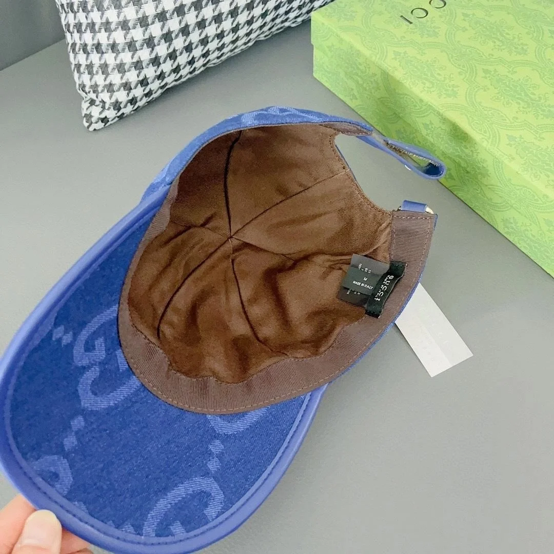 구찌 GG 블루 데님 베이스볼 캡