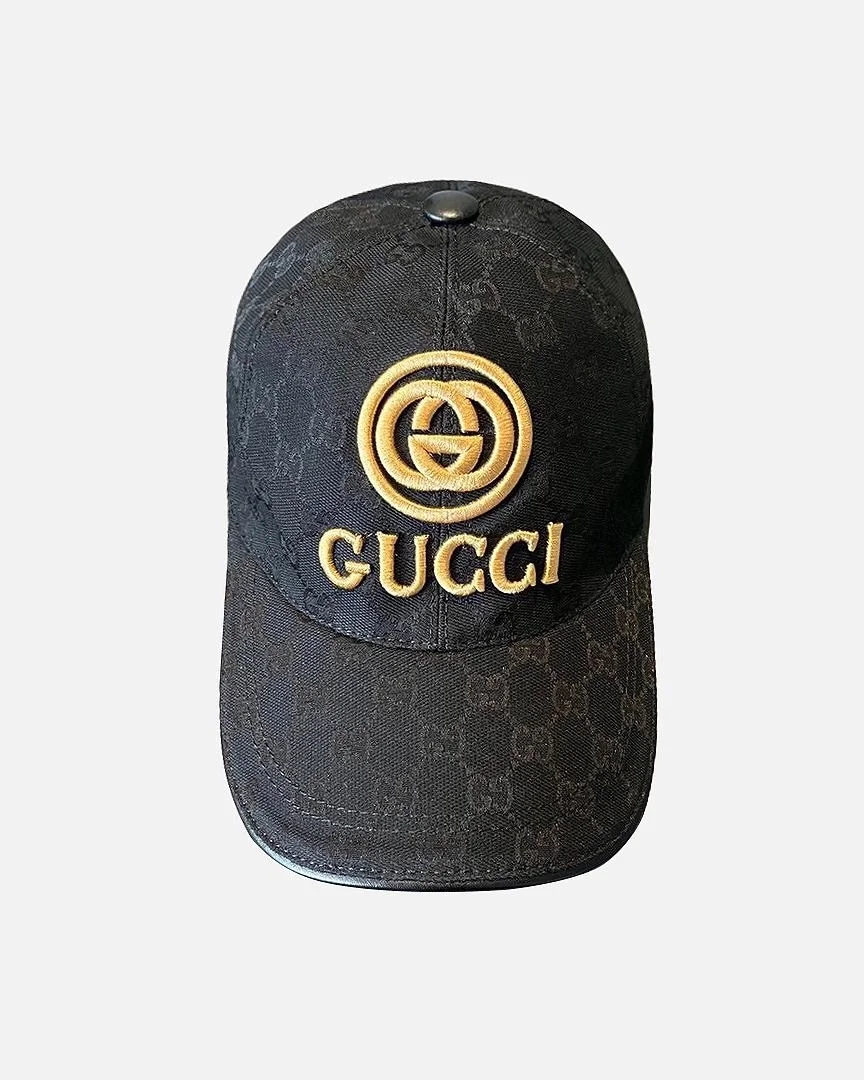구찌 GG 로고 자수 베이스볼 캡