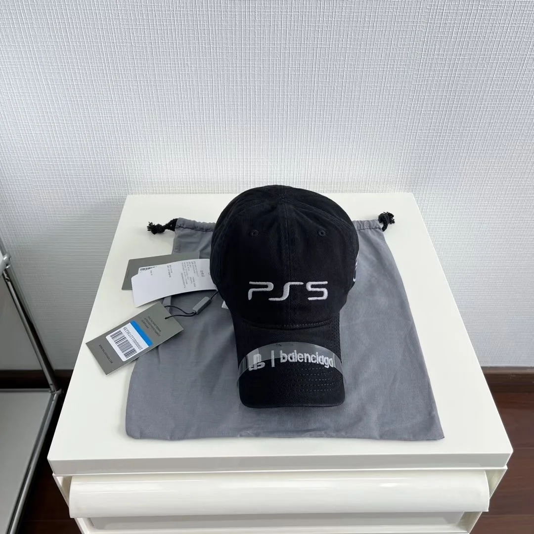 발렌시아가 플레이스테이션 로고자수 볼캡