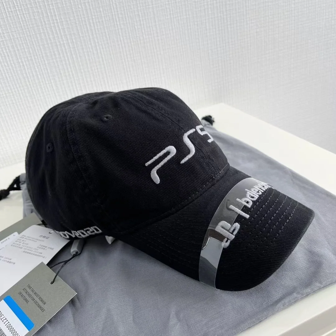 발렌시아가 플레이스테이션 로고자수 볼캡