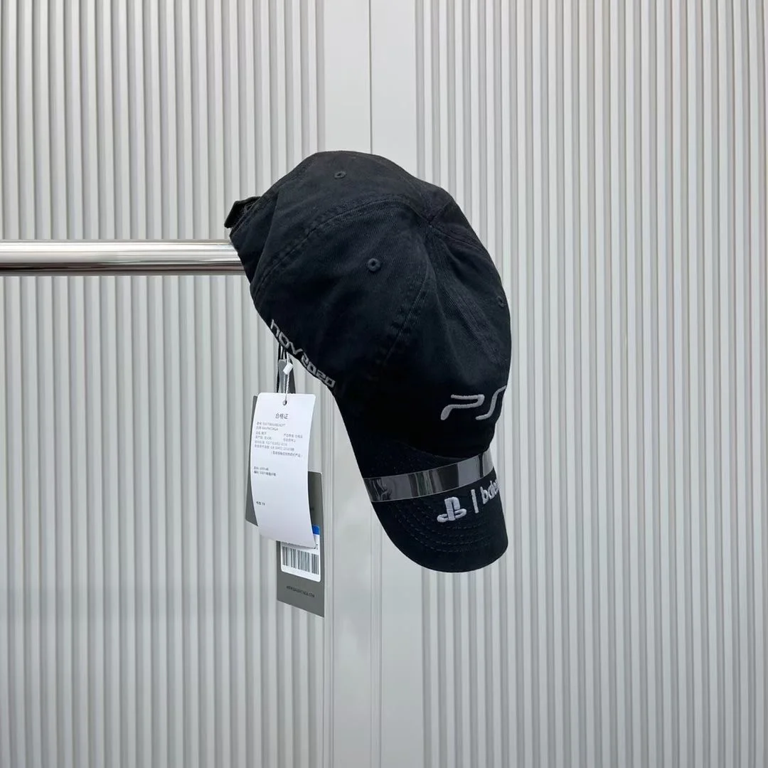 발렌시아가 플레이스테이션 로고자수 볼캡