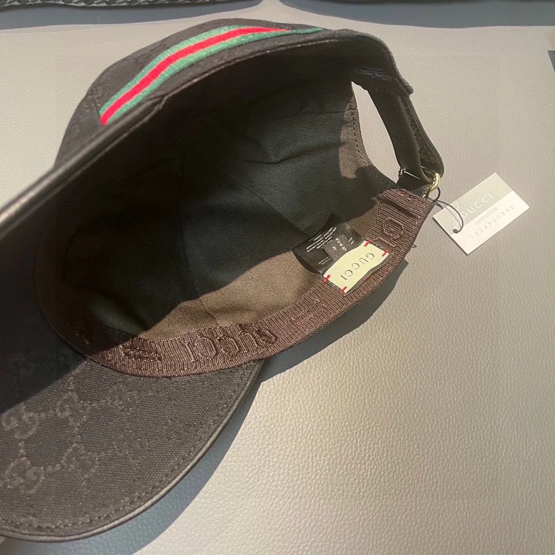 구찌 GG캔버스 시그니처 볼캡 블랙