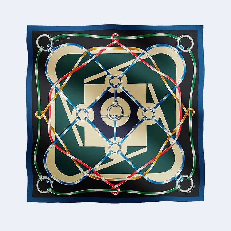 에르메스 Figure Artistique 90 마린 스카프