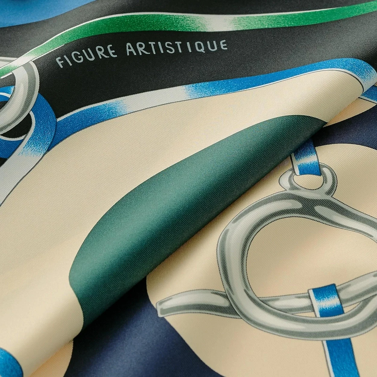 에르메스 Figure Artistique 90 마린 스카프