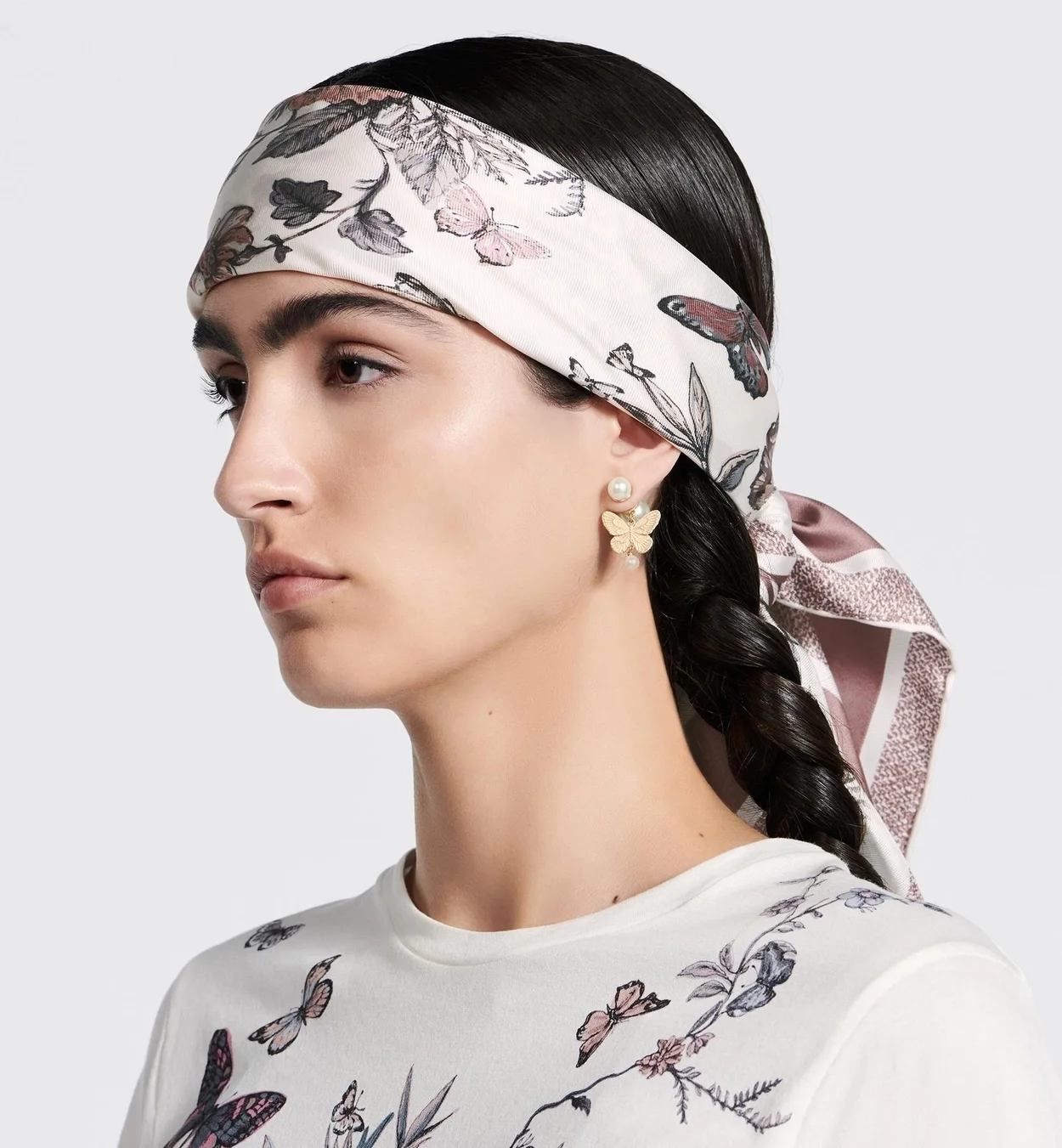 디올 TOILE DE JOUY 멕시코 90 스퀘어 핑크 스카프