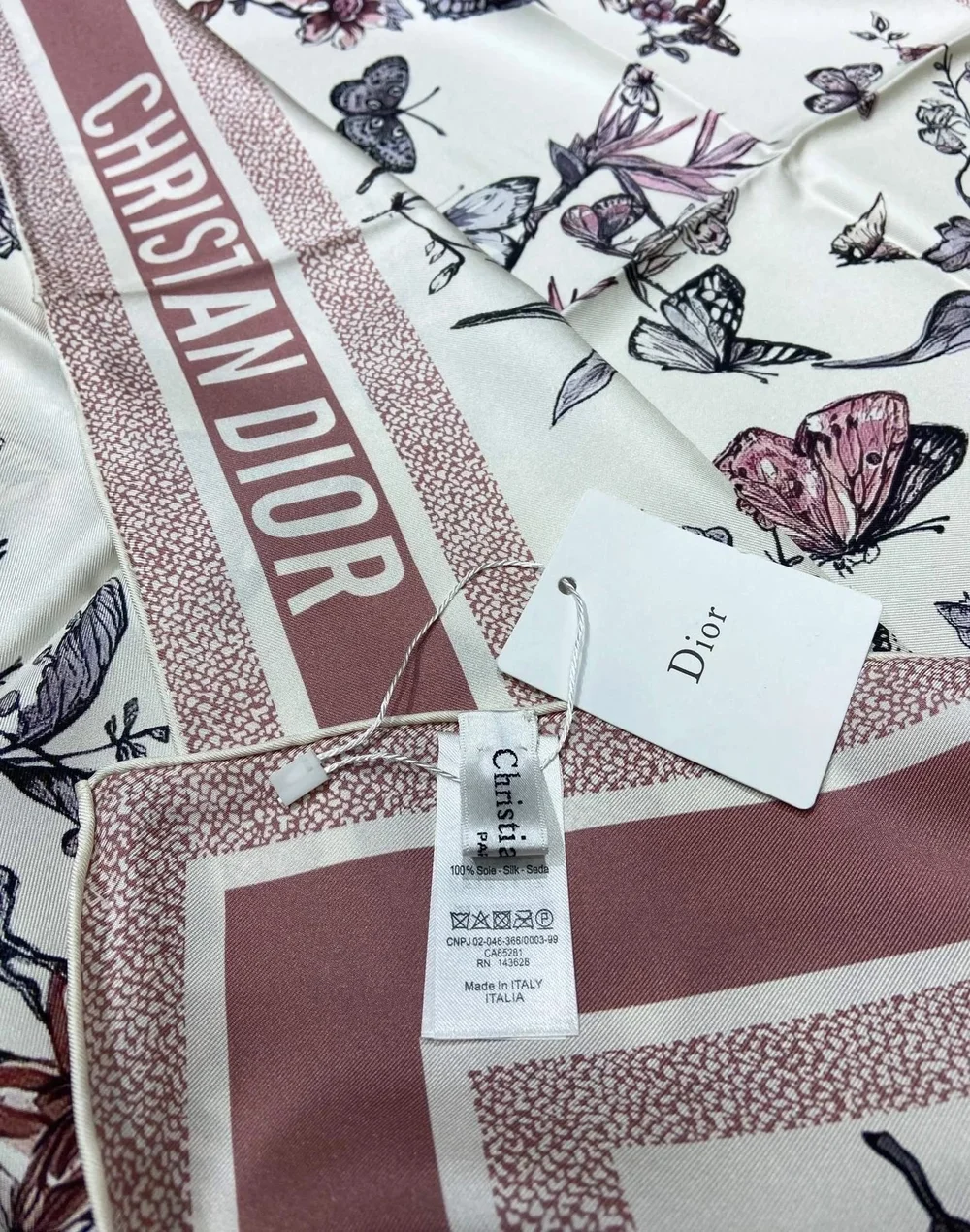 디올 TOILE DE JOUY 멕시코 90 스퀘어 핑크 스카프