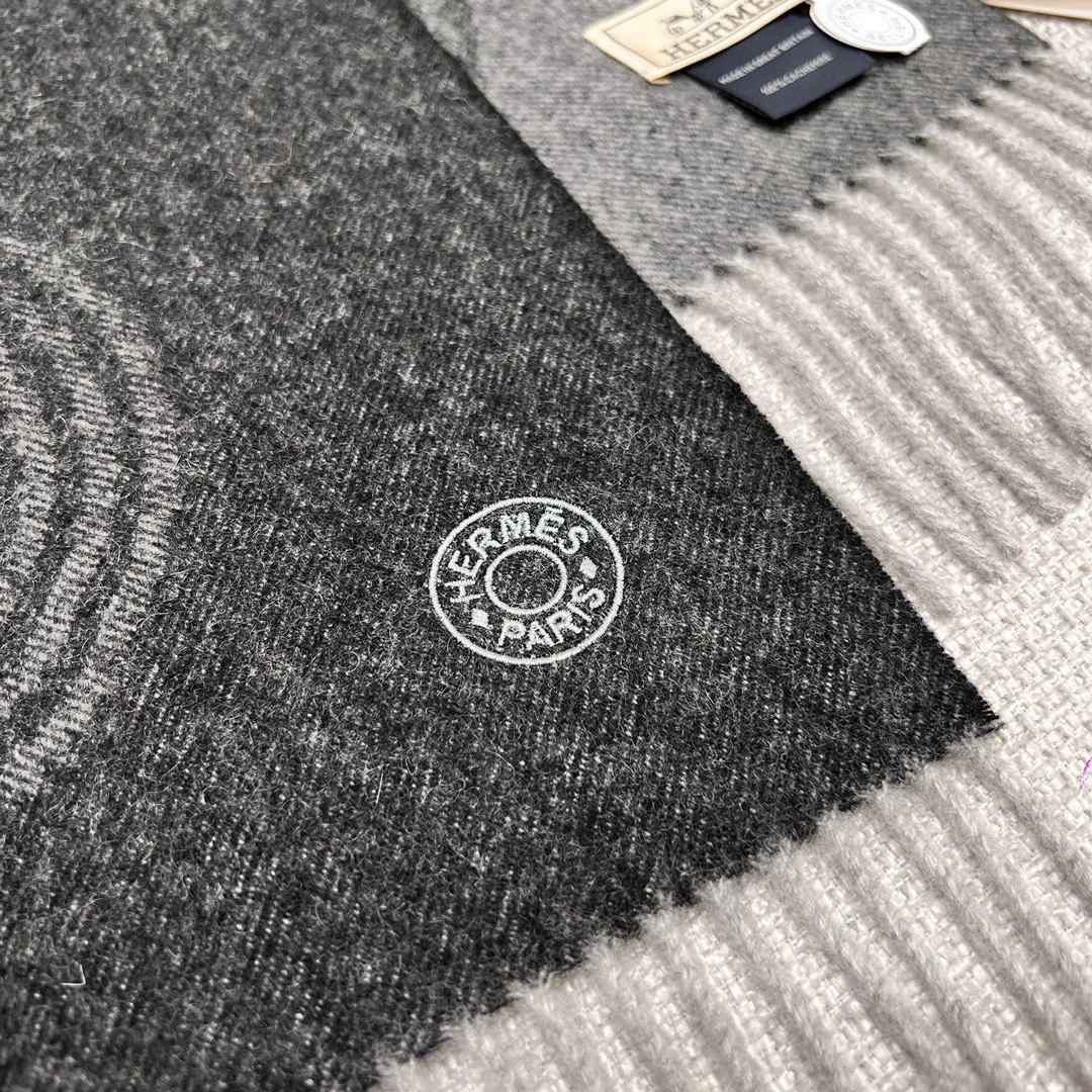 에르메스 캐시미어 머플러 그레이