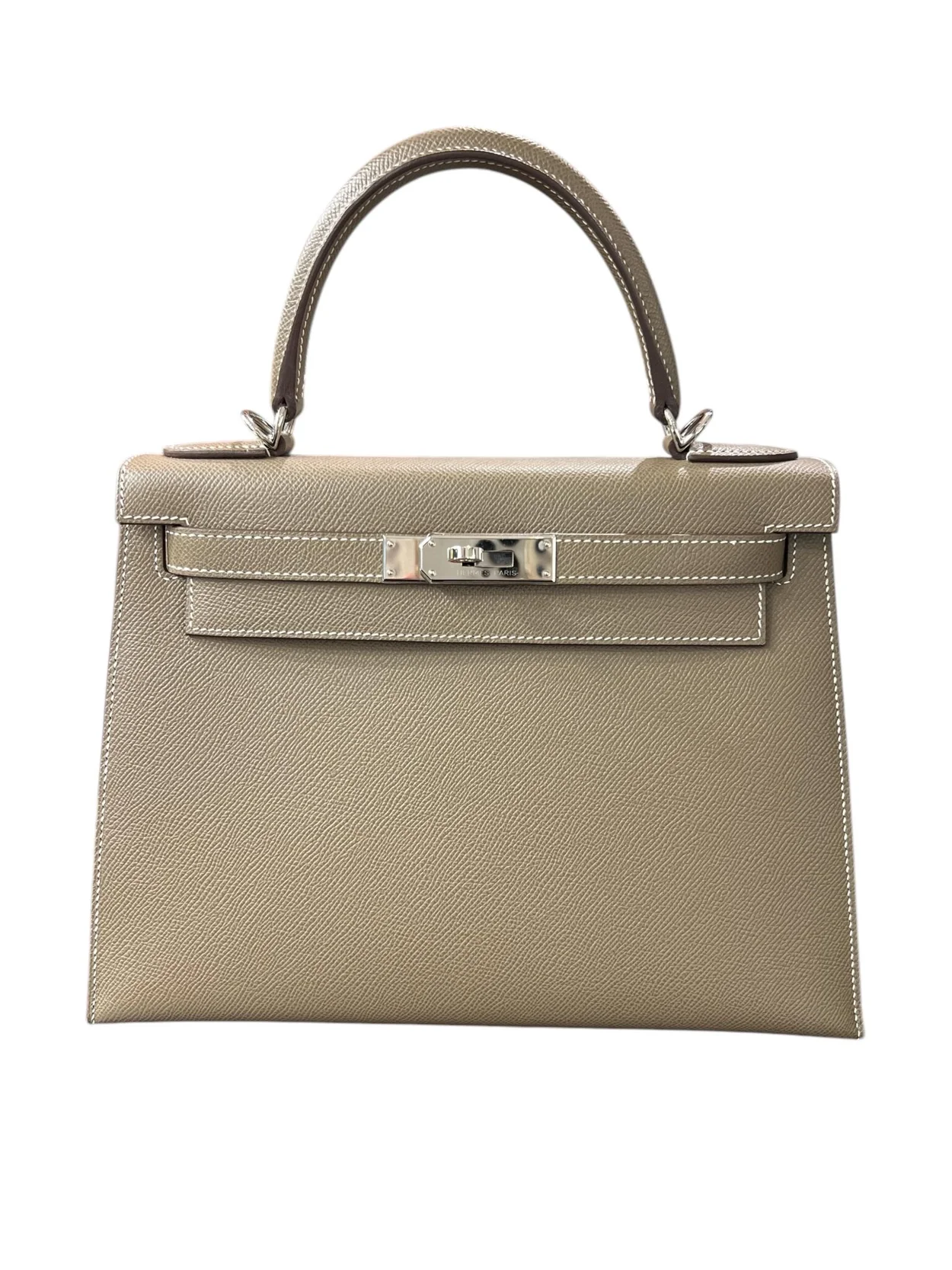 에르메스 켈리 28 셀리에 엘리펀트 그레이 실버 하드웨어 (100% HAND MADE)