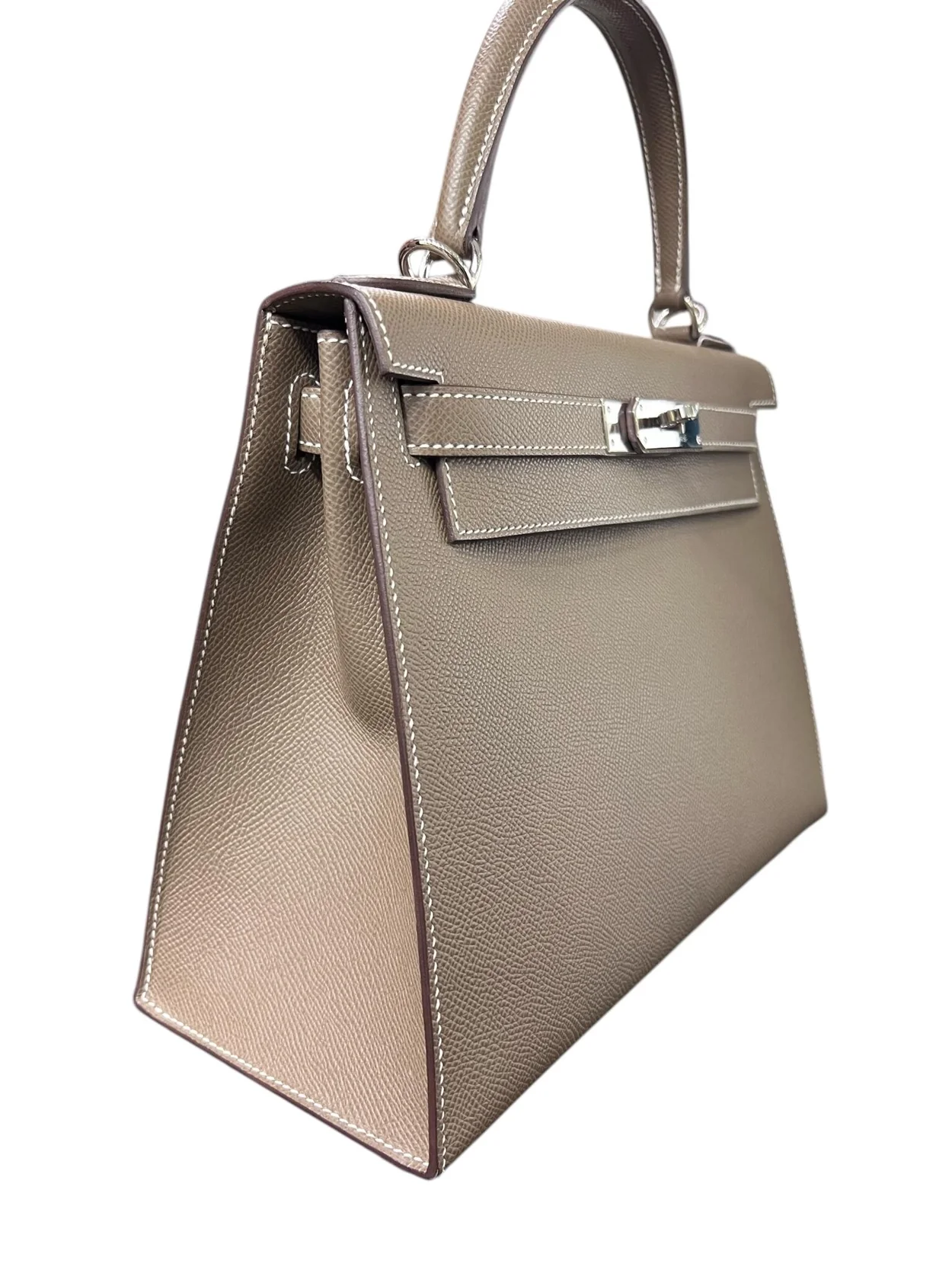 에르메스 켈리 28 셀리에 엘리펀트 그레이 실버 하드웨어 (100% HAND MADE)