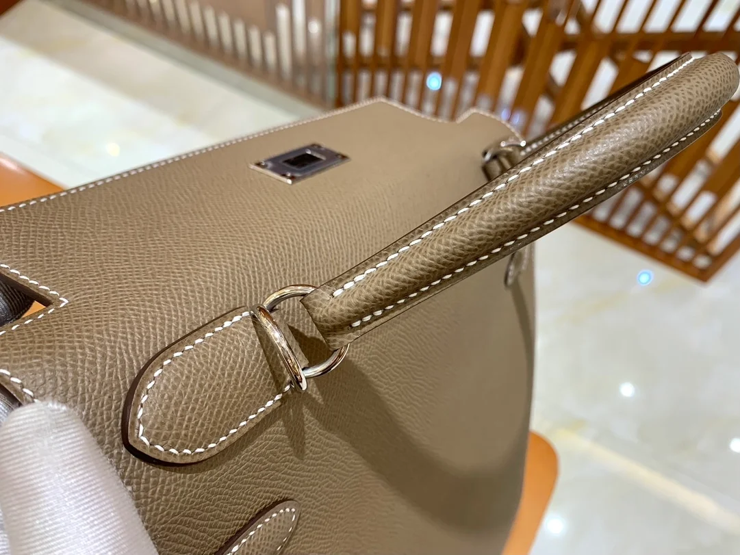 에르메스 켈리 28 셀리에 엘리펀트 그레이 실버 하드웨어 (100% HAND MADE)