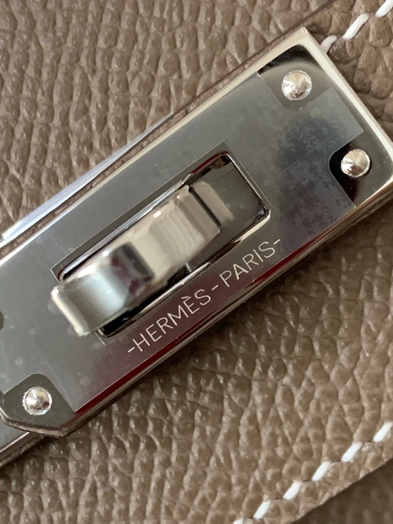 에르메스 켈리 25 셀리에 엘리펀트 그레이 실버 하드웨어 (100% HAND MADE)