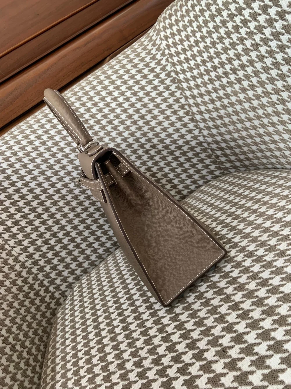 에르메스 켈리 25 셀리에 엘리펀트 그레이 실버 하드웨어 (100% HAND MADE)