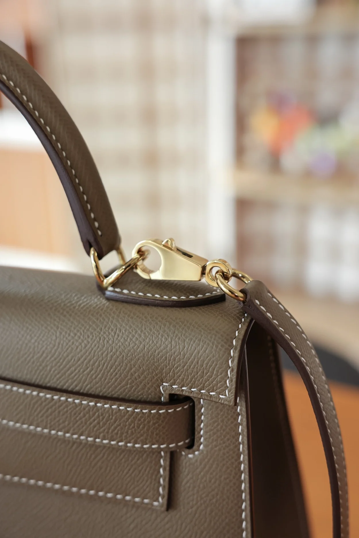 에르메스 켈리 25 셀리에 에토프 골드 하드웨어 (100% HAND MADE)