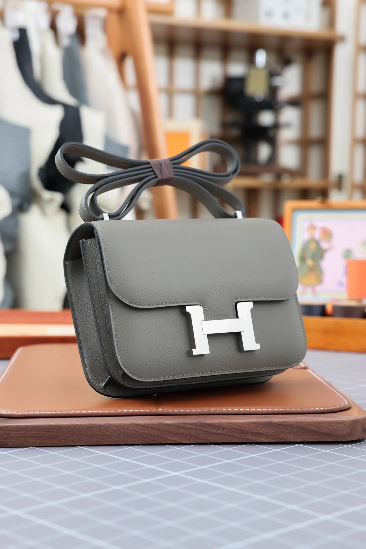 에르메스 콘스탄스 18 그레이 앱송 팔라듐 하드웨어 (100% HAND MADE)