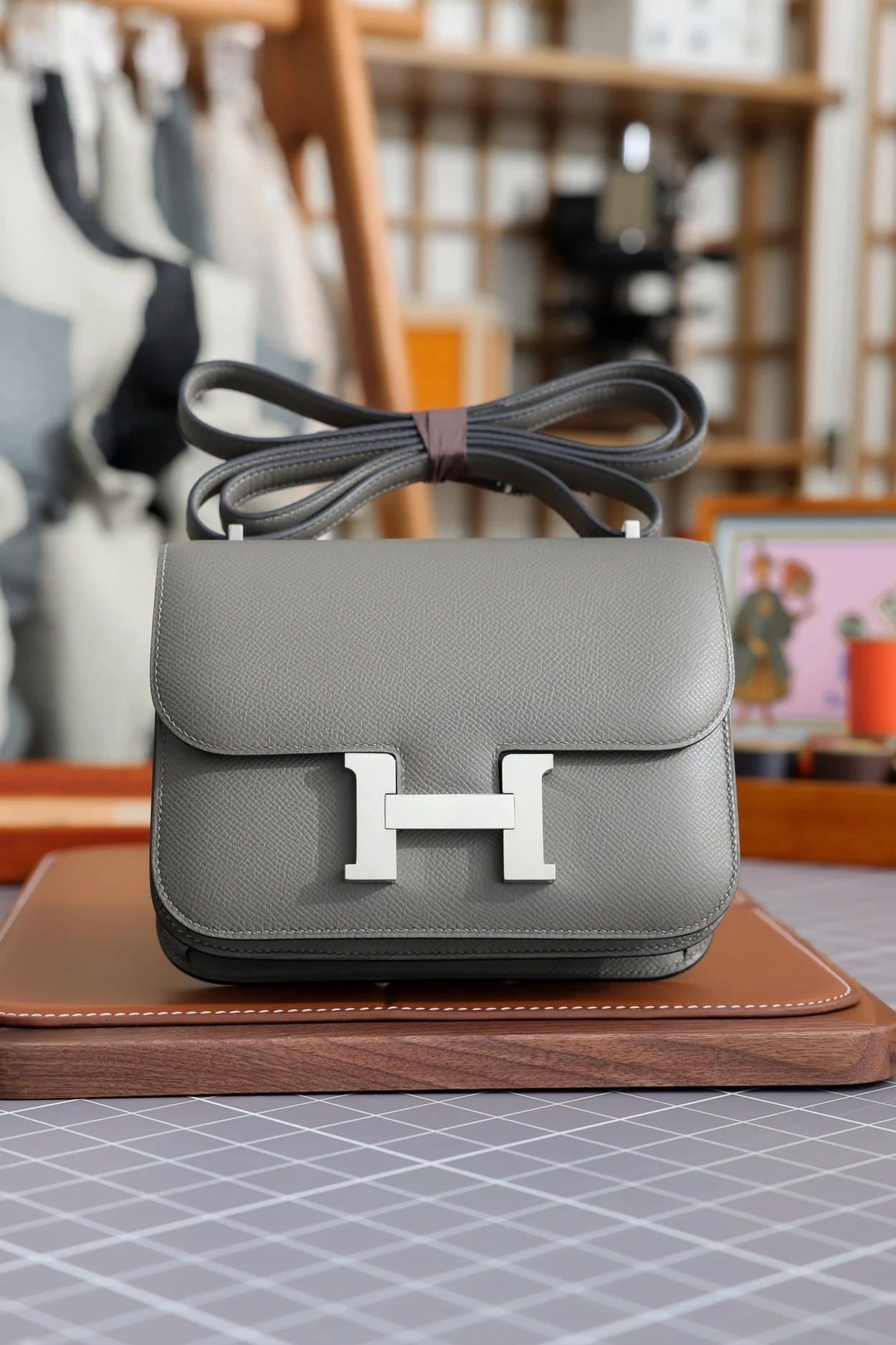 에르메스 콘스탄스 18 그레이 앱송 팔라듐 하드웨어 (100% HAND MADE)