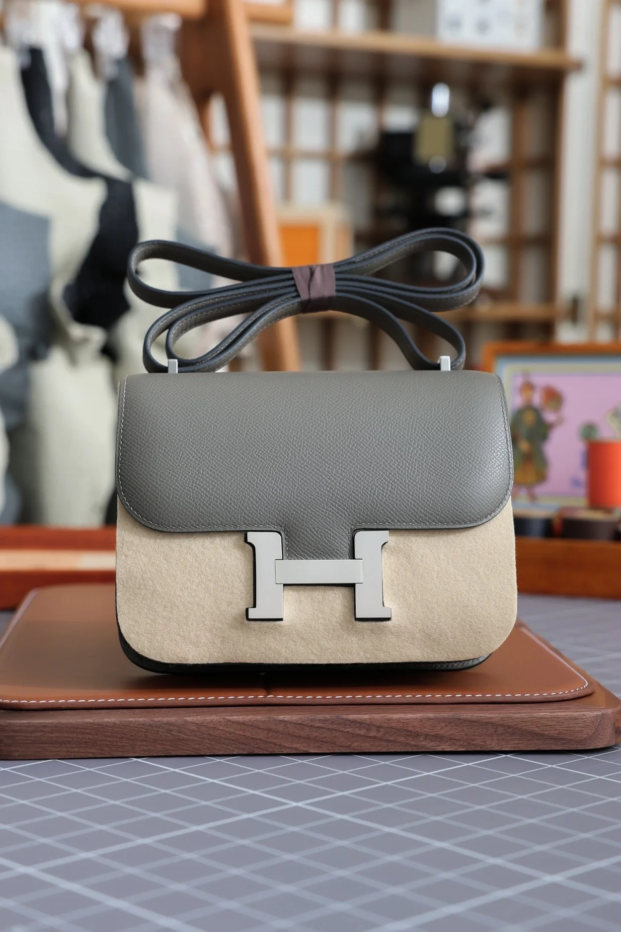 에르메스 콘스탄스 18 그레이 앱송 팔라듐 하드웨어 (100% HAND MADE)