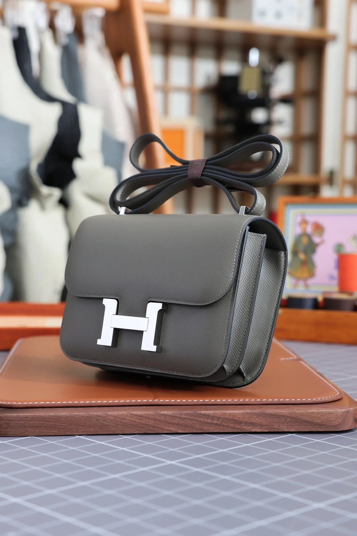 에르메스 콘스탄스 18 그레이 앱송 팔라듐 하드웨어 (100% HAND MADE)