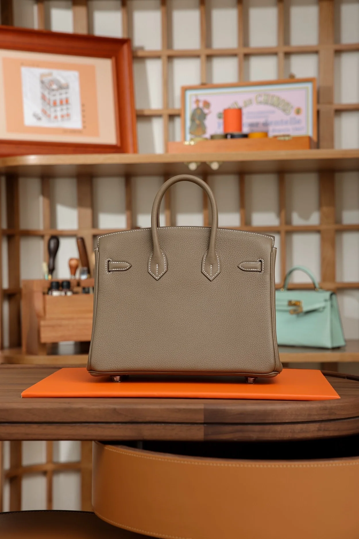 에르메스 버킨 25 르투르네 에토프 실버 하드웨어 (100% HAND MADE)