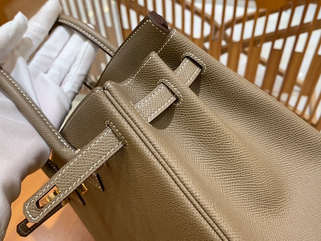 에르메스 버킨 25 르투르네 엘리펀트 그레이 골드 하드웨어 (100% HAND MADE)