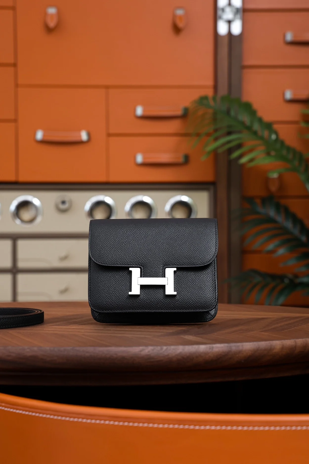 에르메스 콘스탄스 슬림 월렛 블랙 앱송 팔라듐 하드웨어 (100% HAND MADE)