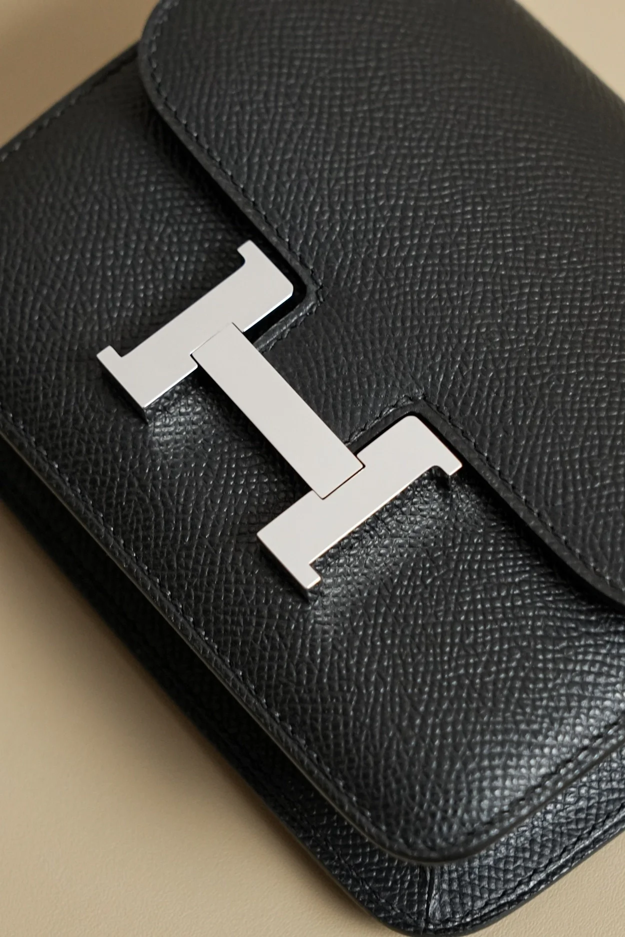 에르메스 콘스탄스 슬림 월렛 블랙 앱송 팔라듐 하드웨어 (100% HAND MADE)