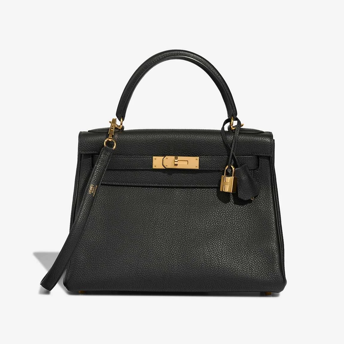 에르메스 켈리 28 르투르네 블랙 골드 하드웨어 (100% HAND MADE)
