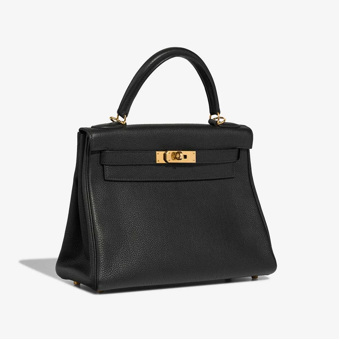 에르메스 켈리 28 르투르네 블랙 골드 하드웨어 (100% HAND MADE)