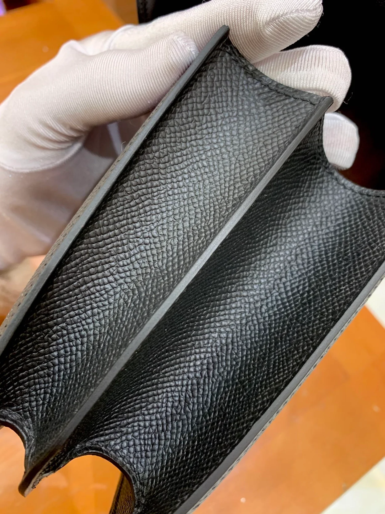 에르메스 콘스탄스 18 블랙 앱송 에나멜 인레이 버클 팔라듐 하드웨어 (100% HAND MADE)