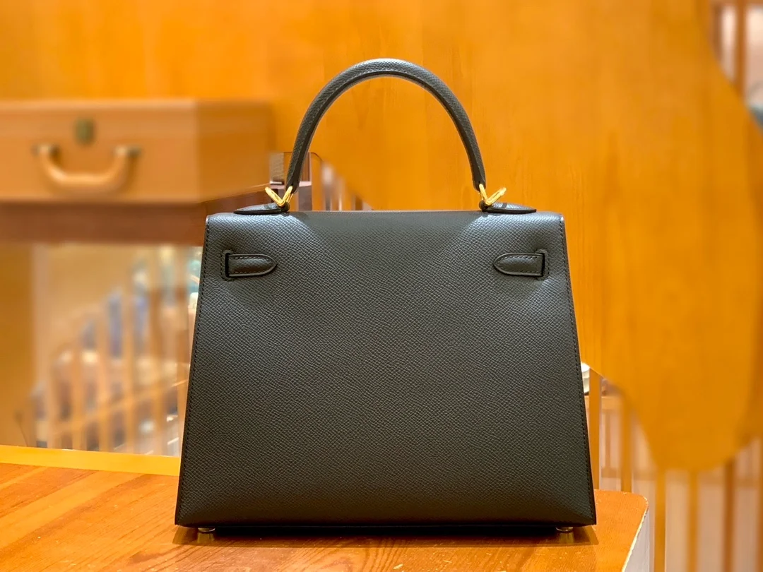 에르메스 켈리 25 셀리에 블랙 골드 하드웨어 (100% HAND MADE)