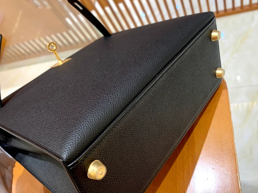 에르메스 켈리 25 셀리에 블랙 골드 하드웨어 (100% HAND MADE)