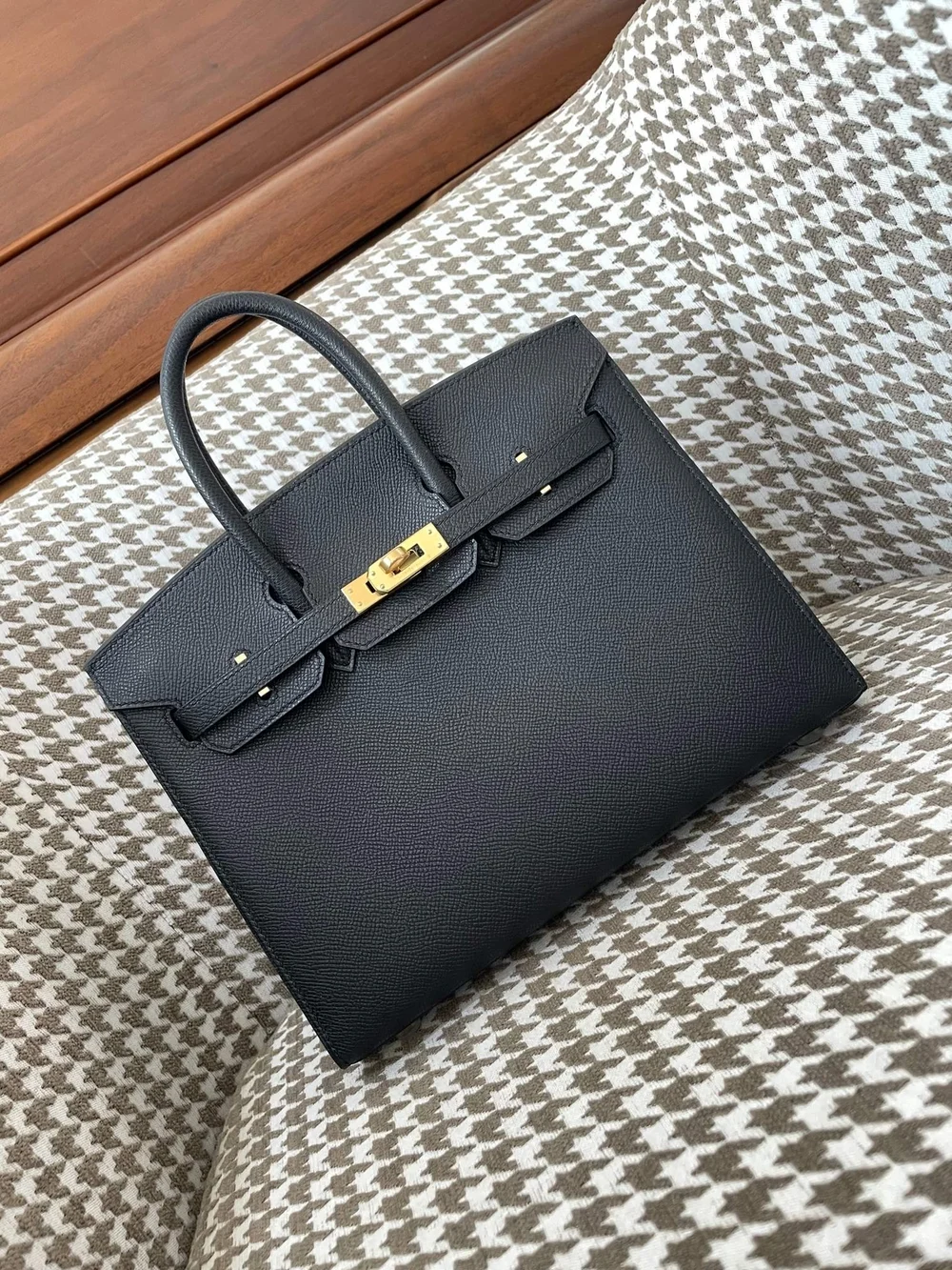 에르메스 버킨 25 셀리에 블랙 골드 하드웨어 (100% HAND MADE)