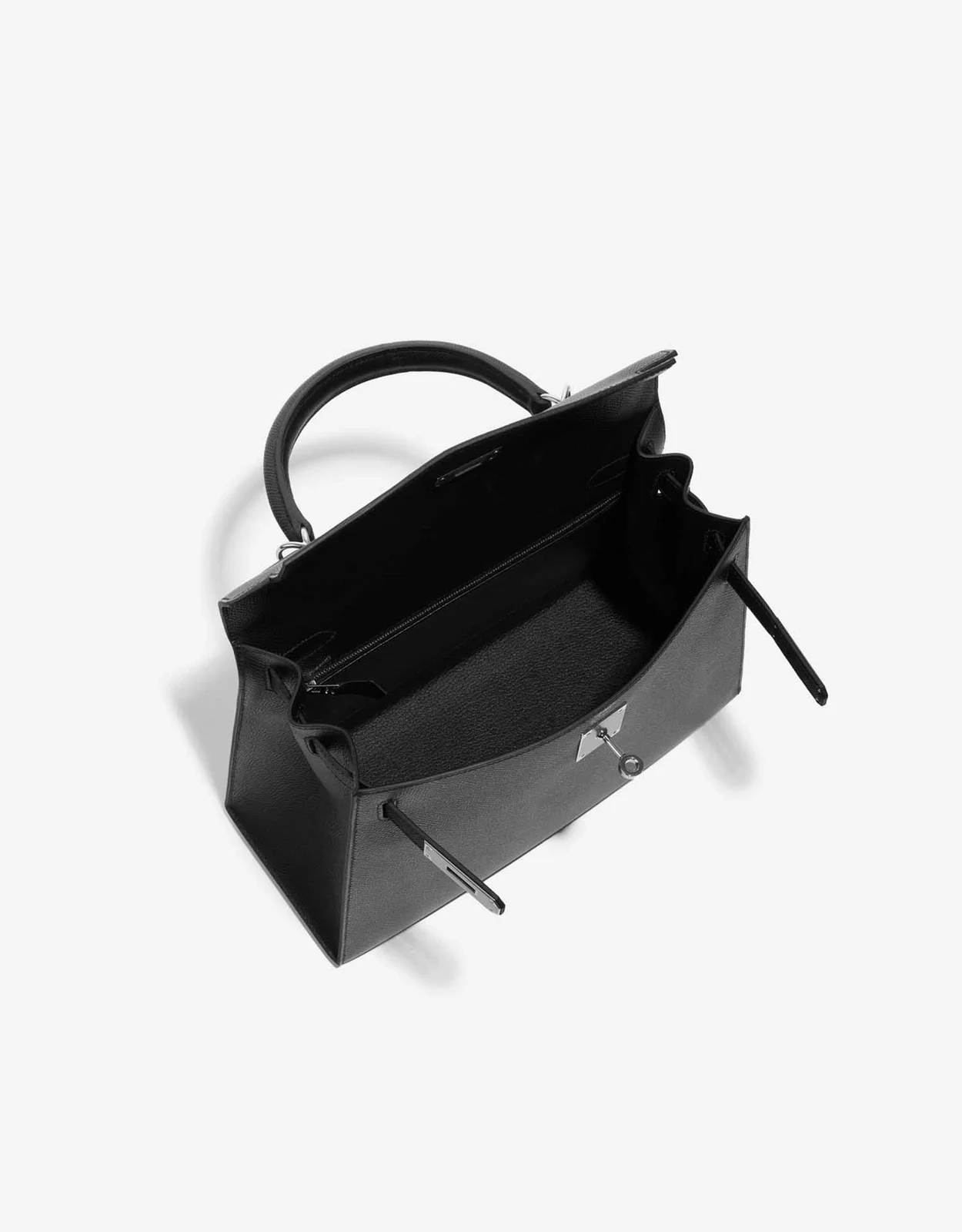 에르메스 켈리 28 셀리에 블랙 실버 하드웨어 (100% HAND MADE)