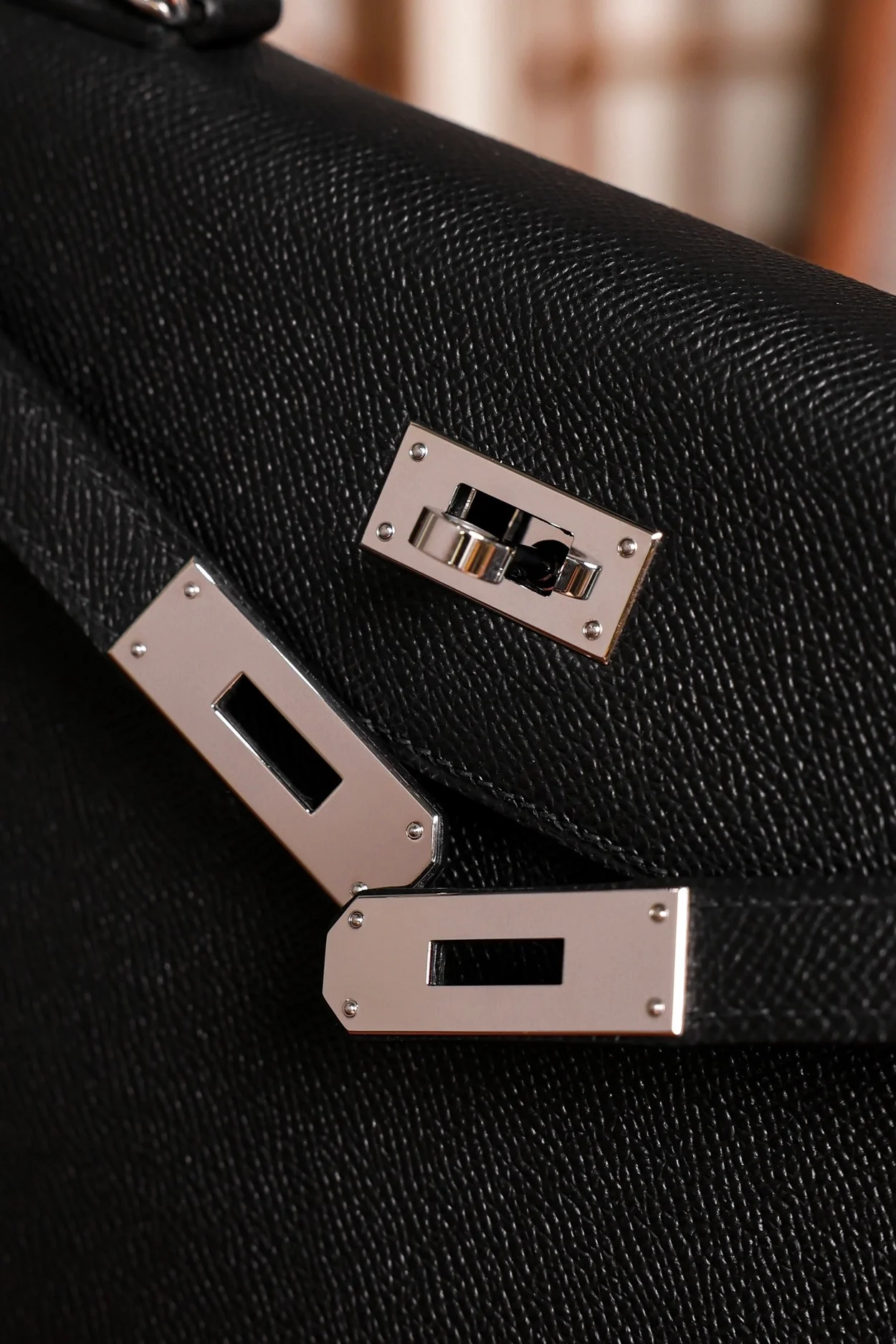 에르메스 켈리 28 셀리에 블랙 실버 하드웨어 (100% HAND MADE)