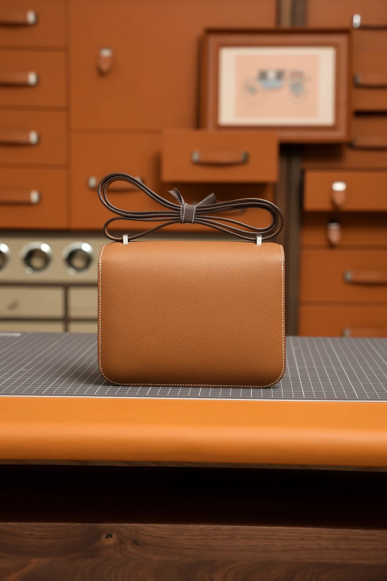 에르메스 콘스탄스 18 브라운 앱송 팔라듐 하드웨어 (100% HAND MADE)