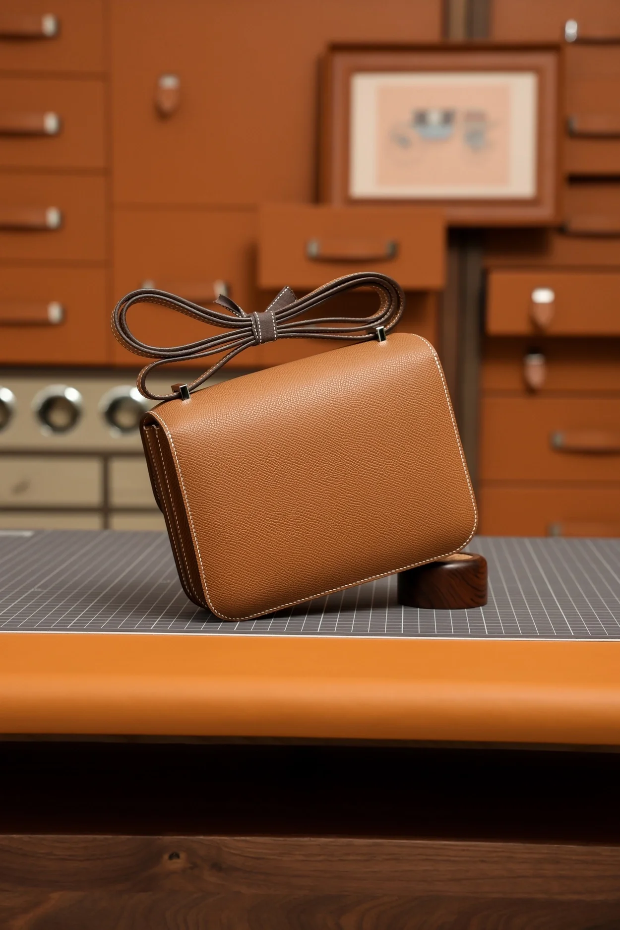 에르메스 콘스탄스 18 브라운 앱송 팔라듐 하드웨어 (100% HAND MADE)